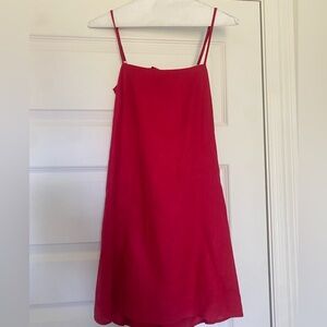 Red Dress with Double Ties in Back